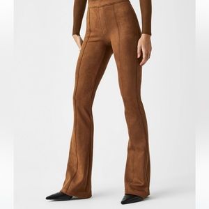 NWT Spanx Faux Suede Flare Pants - Size L